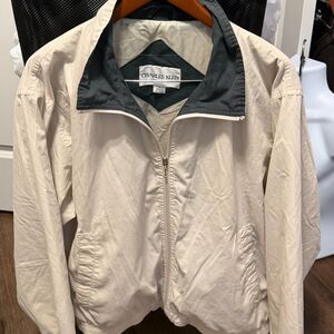 Charles Klein Men's M Beige Harrington Style Jacket Windbreaker Retro Grandpacor